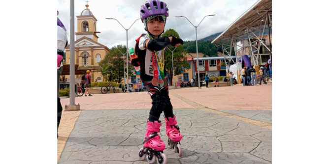 Patinadora sandoneña en Nariño