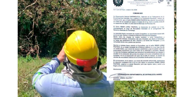 Retención de trabajador de Cedenar en Policarpa