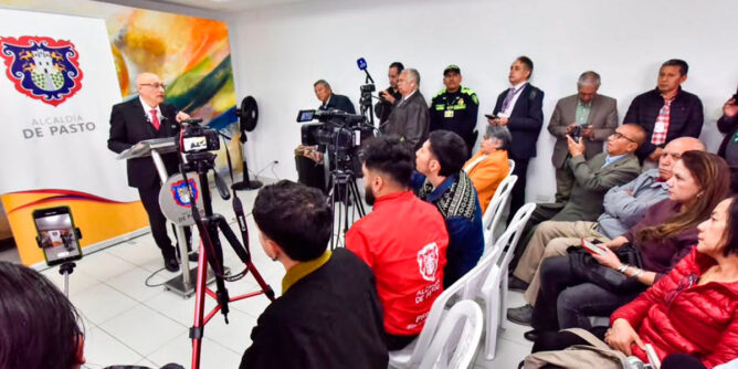Rueda de prensa alcalde de Pasto Nicolás Toro